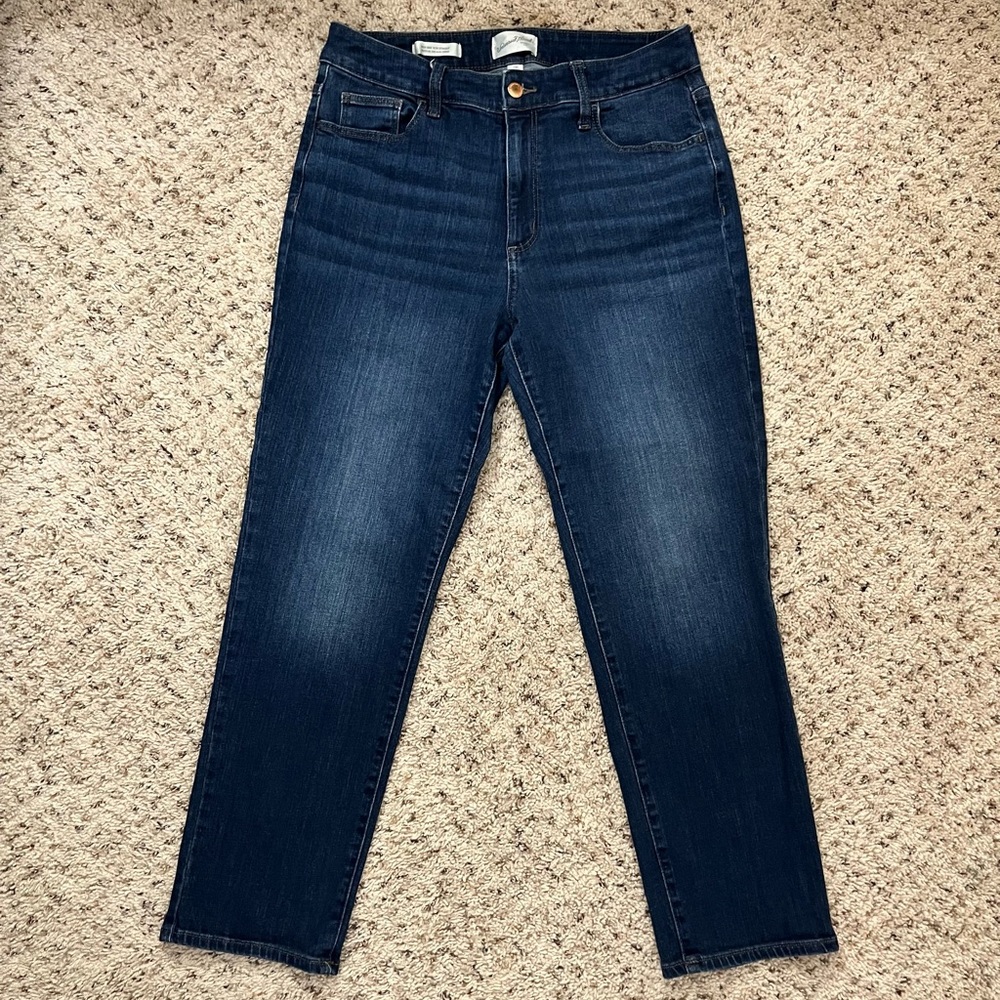 Universal Thread Women’s High-Rise Slim Straight Jeans Size 10 Dark & Light Wash - Picture 3 of 13